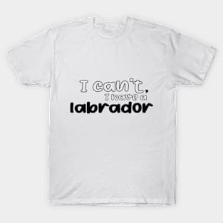 je ne peut pas , j'ai un labrador T-Shirt